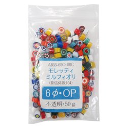 画像1: ミルフィオリ6mmOP  50g（不透明系）