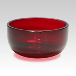 画像1: 被せ小碗　赤/クリア