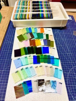 画像1: BULLSEYE GLASS サンプル68色セット