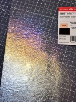 画像2: ブルズアイ 1101 イリデッセント レインボー【10cm角 3mm透明】