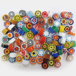 画像2: ミルフィオリ10mmOP  100g（不透明系） (2)