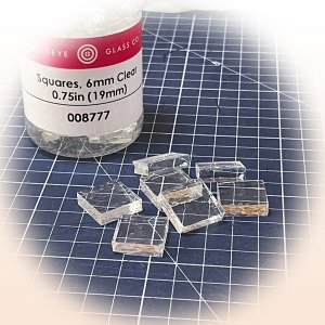 画像3: ブルズアイスクエア6mmクリアパック（カボション用ガラス） (3)