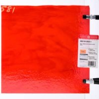 画像1: ブルズアイ 0124 レッド【10cm角 3mm不透明】